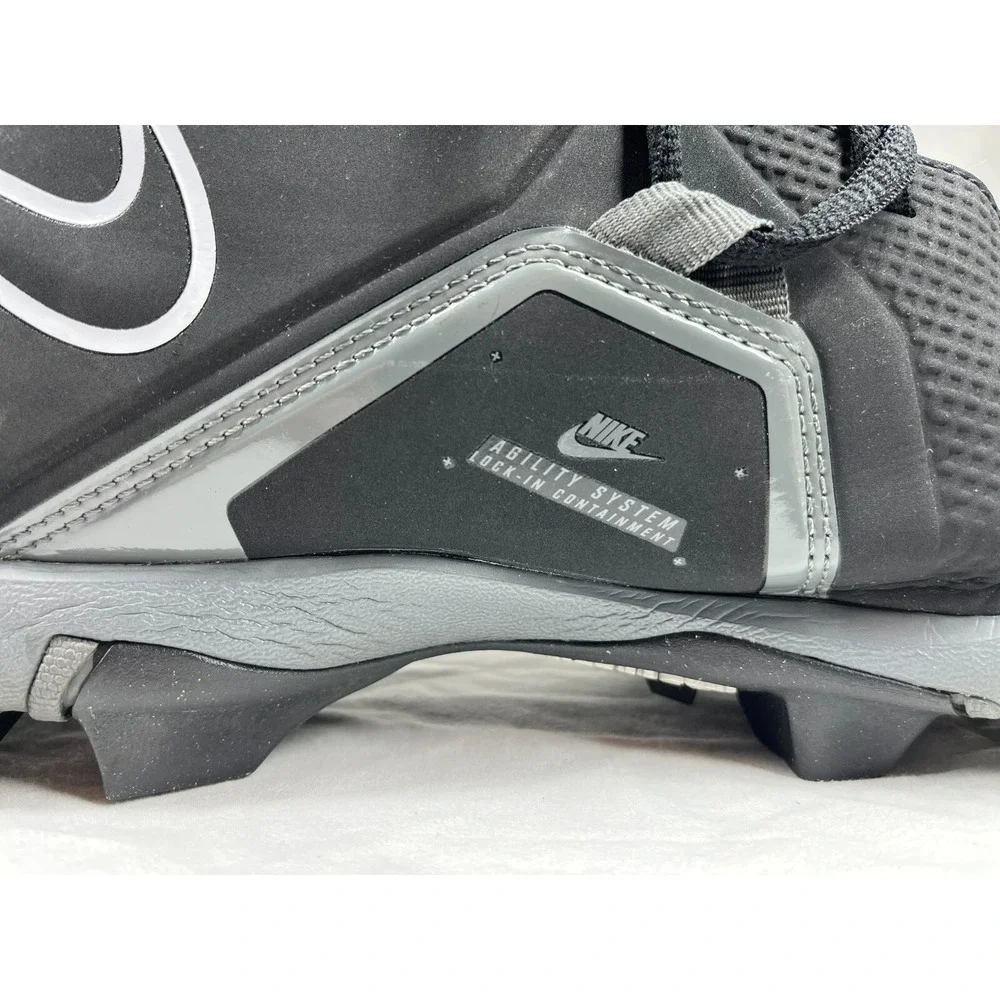 Nike Football Cleats Men's Size 11.5 Alpha Menace 3 Shark Black White CV0582-010